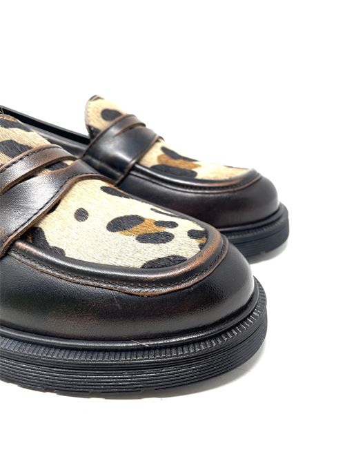 Mocassino donna giraffa IL LACCIO | 5105ASPORT+CAVALLINOCUOIO+GIRAFFA